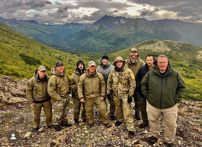 James Drayton training in the Alaskan mountains with some of Anchorage Police Departments SWAT team
