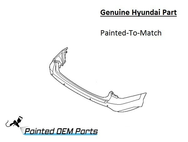 Painted 2023-2025 Hyundai Palisade Upper Rear Bumper | Genuine OEM
