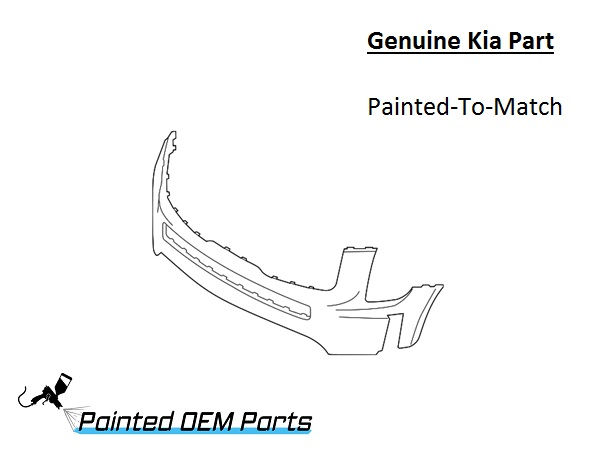 Front Passenger Side Bumper Cover Grille For 2020-2022 KIA Telluride – Black ABS Plastic, Direct Fit (FIA-1610A)