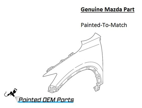 Painted 2014-2018 Mazda 3 Mazda3 Front Fender | Genuine OEM