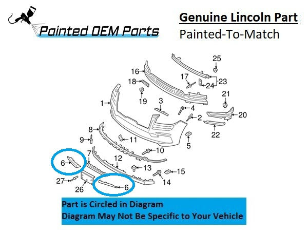 Painted 2018-2021 Lincoln Navigator Front Tow Hook Cover | Genuine OEM