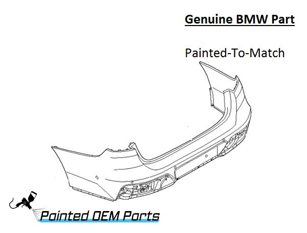 Painted 2023-2024 BMW 7 Series 740 750 760 Rear Bumper | Genuine OEM