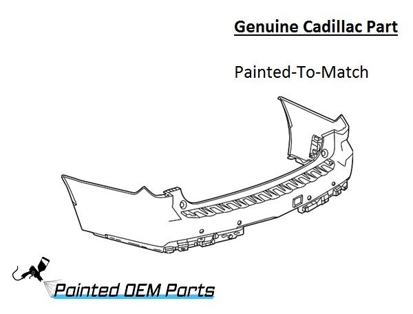 Painted 2025-2026 Cadillac Escalade ESV Rear Bumper Cover | Genuine OEM