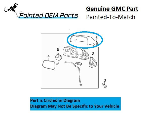 Painted 2010-2017 GMC Terrain Side Mirror Cover | Genuine OEM