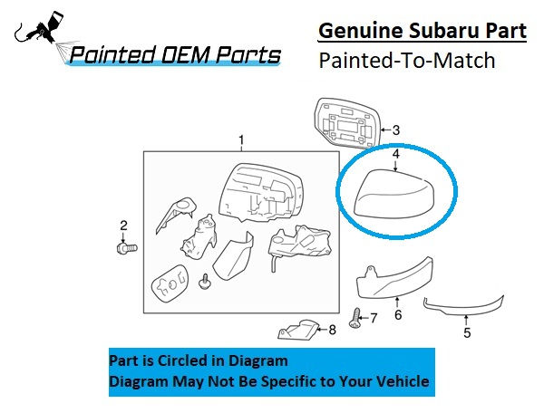 Painted 2015 Subaru Crosstrek XV Side Mirror Cover | Genuine OEM