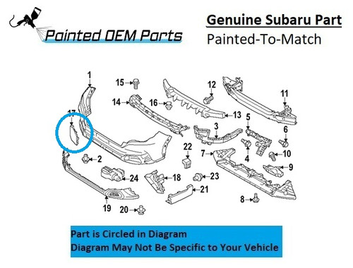 Subaru Sambar 660 パーツカタログ 3AT Painted 2025-2026 Subaru Forester Front Tow Hook Cover | Genuine OEM