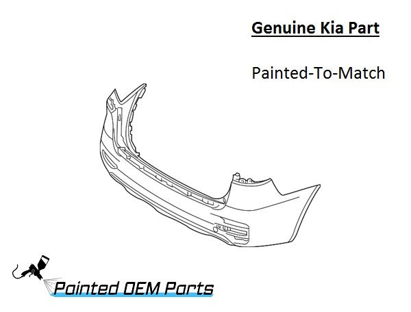 Painted 2016-2018 Kia Sorento Rear Bumper | Genuine OEM