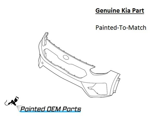 Painted 2020-2021 Kia Niro Front Bumper | Genuine OEM