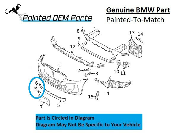Thumbnail: Painted 2022-2024 BMW X4 Front Tow Hook Cover | Genuine OEM