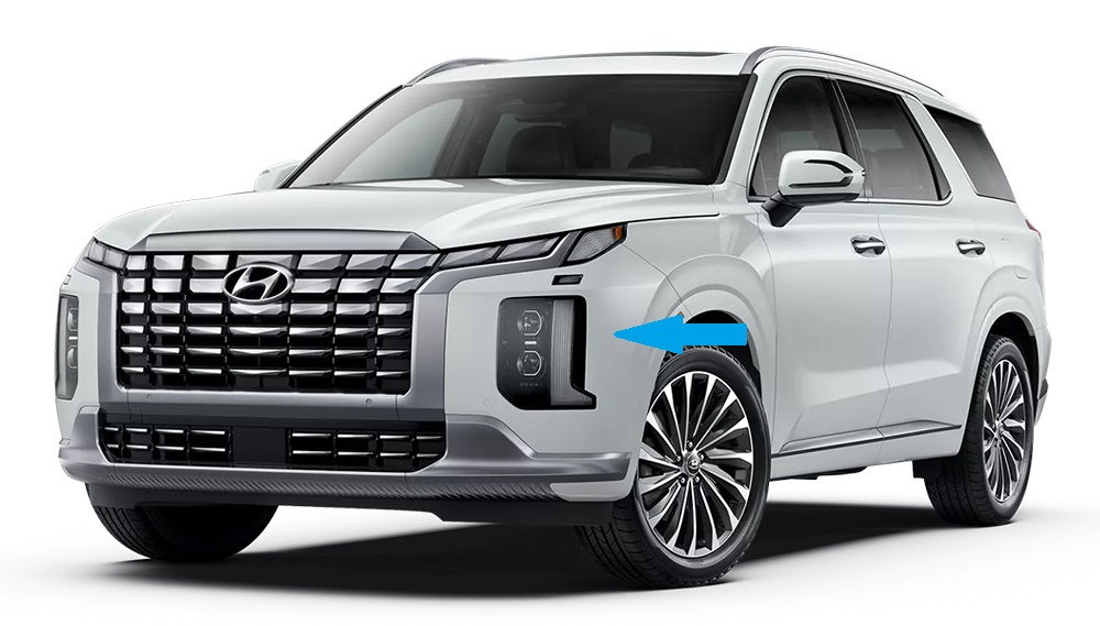 Painted 2023-2025 Hyundai Palisade Front Bumper Side Panel | Genuine OEM