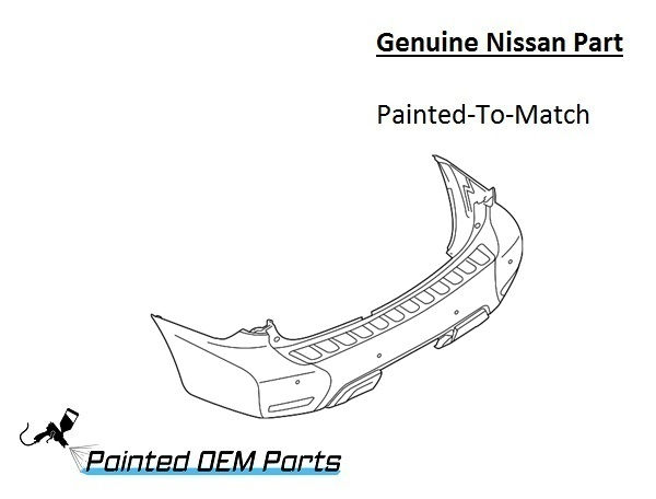 Painted 2021-2024 Nissan Armada Rear Bumper | Genuine OEM