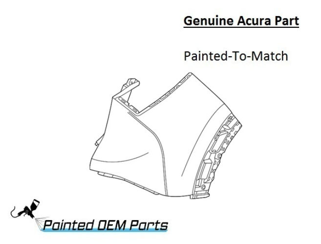 Painted 2025-2026 Acura ADX Rear Bumper Side Panel | Genuine OEM