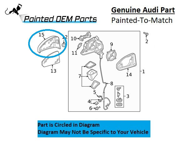 Painted 2019-2024 Audi RS5 Side Mirror Cover | Genuine OEM