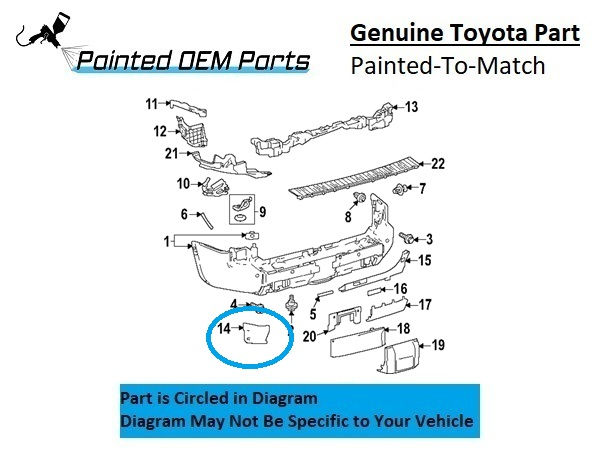 Painted 2024-2025 Toyota Land Cruiser Rear Filler Panel | Genuine OEM