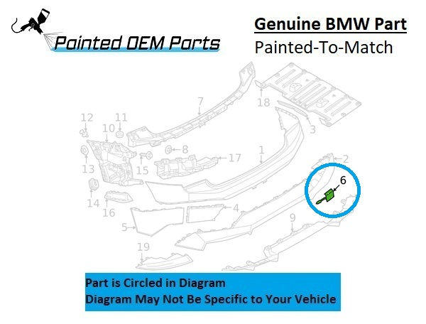 Thumbnail: Painted 2022-2025 BMW iX Rear Tow Hook Cover | Genuine OEM