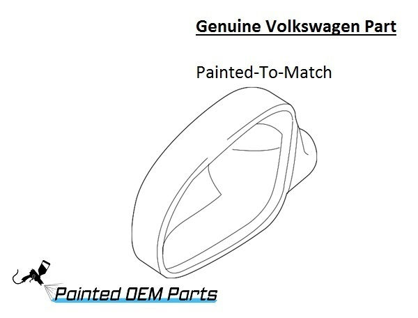 Thumbnail: Painted 2007-2008 Volkswagen VW Eos Side Mirror Cover | Genuine OEM