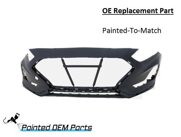Thumbnail: Painted 2018-2019 Hyundai Sonata Front Bumper | OE Replacement