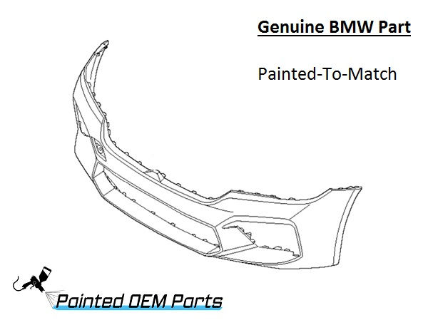 Thumbnail: Painted 2021-2023 BMW 5 Series 530 540 550 Front Bumper | Genuine OEM