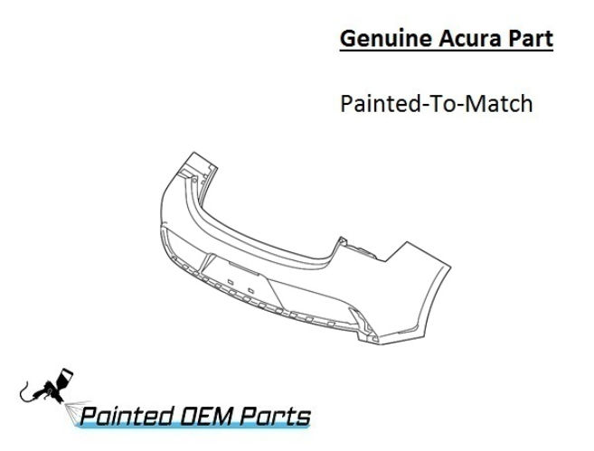 Painted 2019-2022 Acura ILX Rear Bumper Cover | Genuine OEM