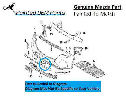 Painted 2024-2026 Mazda CX-90 CX90 Front Tow Hook Cover | Genuine OEM