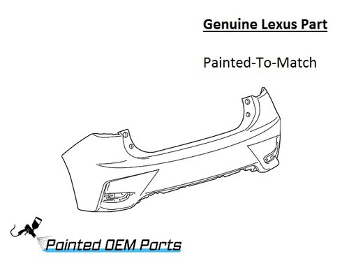Painted 2014-2017 Lexus CT200h Rear Bumper Cover | Genuine OEM