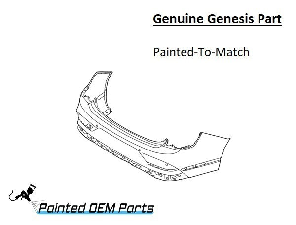 Painted 2025-2026 Genesis G80 Rear Bumper | Genuine OEM