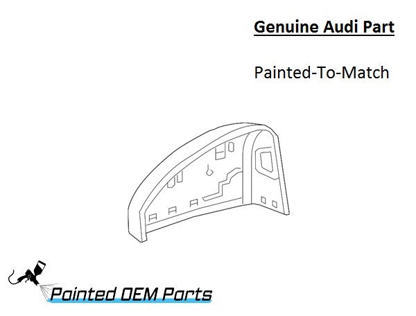 Thumbnail: Painted 2018-2024 Audi S4 Side Mirror Cover | Genuine OEM