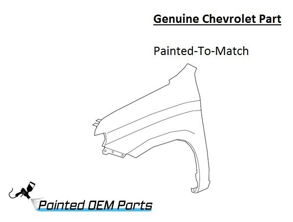 Painted 2019-2025 Chevrolet Silverado 1500 Front Fender | Genuine OEM