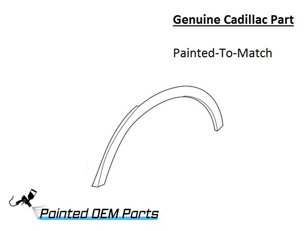 Painted 2017-2026 Cadillac XT5 Rear Fender Flare | Genuine OEM