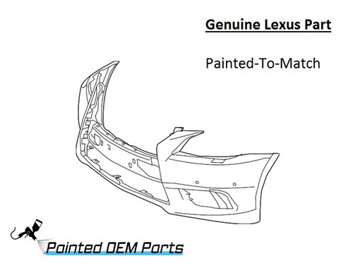 Painted 2013-2017 Lexus LS460 LS600h Front Bumper | Genuine OEM