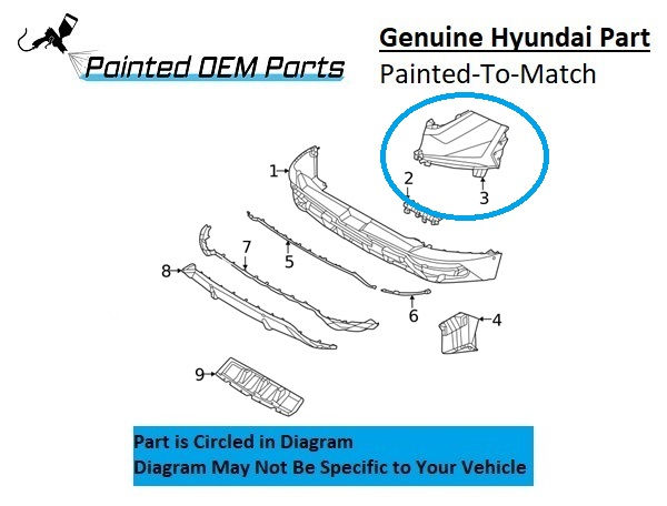Thumbnail: Painted 2022-2025 Hyundai Tucson Rear Bumper Side Panel | Genuine OEM