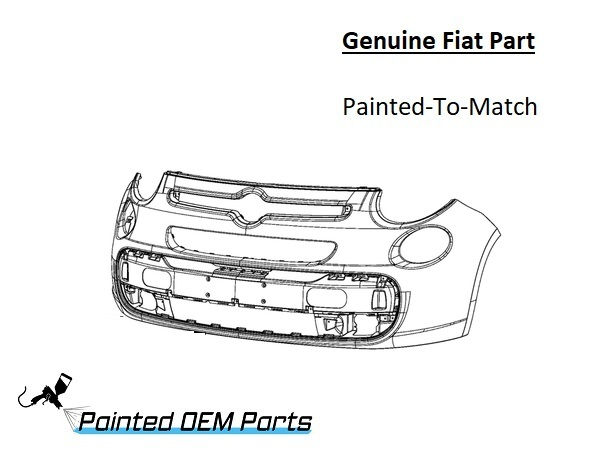 Painted 2018-2019 Fiat 500L Front Bumper | Genuine OEM