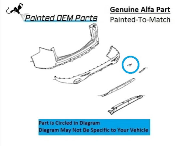 Painted 2018-2024 Alfa Romeo Stelvio Rear Tow Hook Cover | Genuine OEM