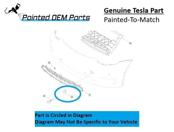 Thumbnail: Painted 2020-2025 Tesla Model Y Front Tow Hook Cover | Genuine OEM