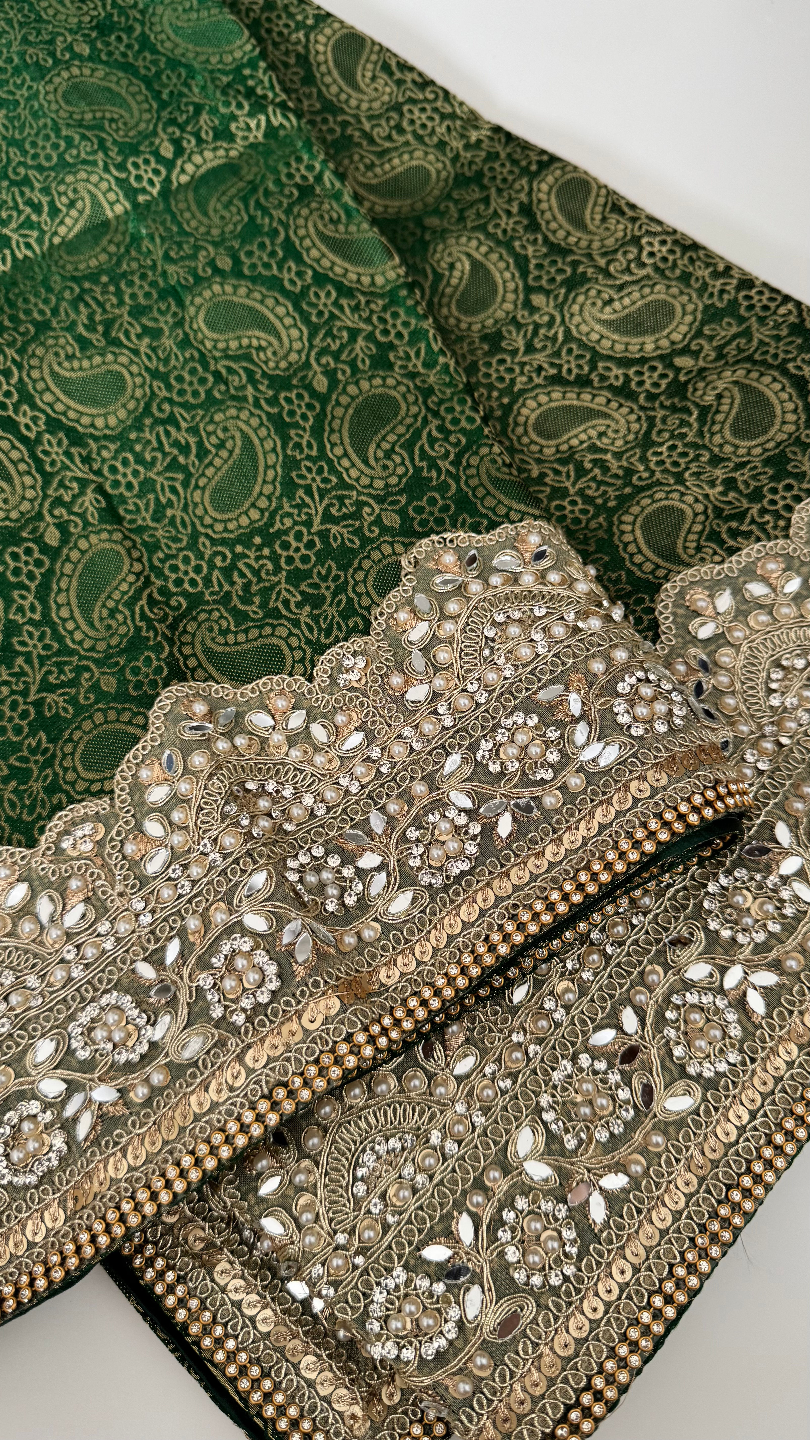 Paisley Green Gold Shawl