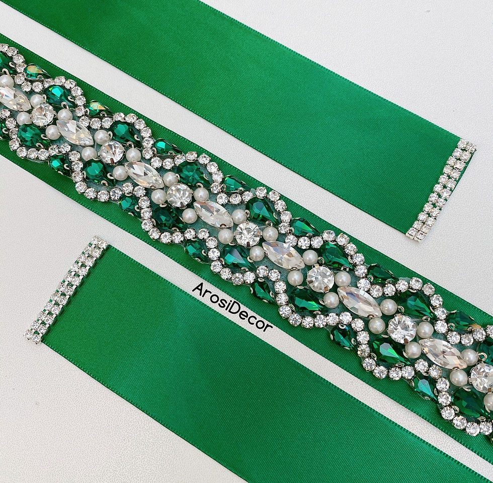 Emerald Bridal Sash