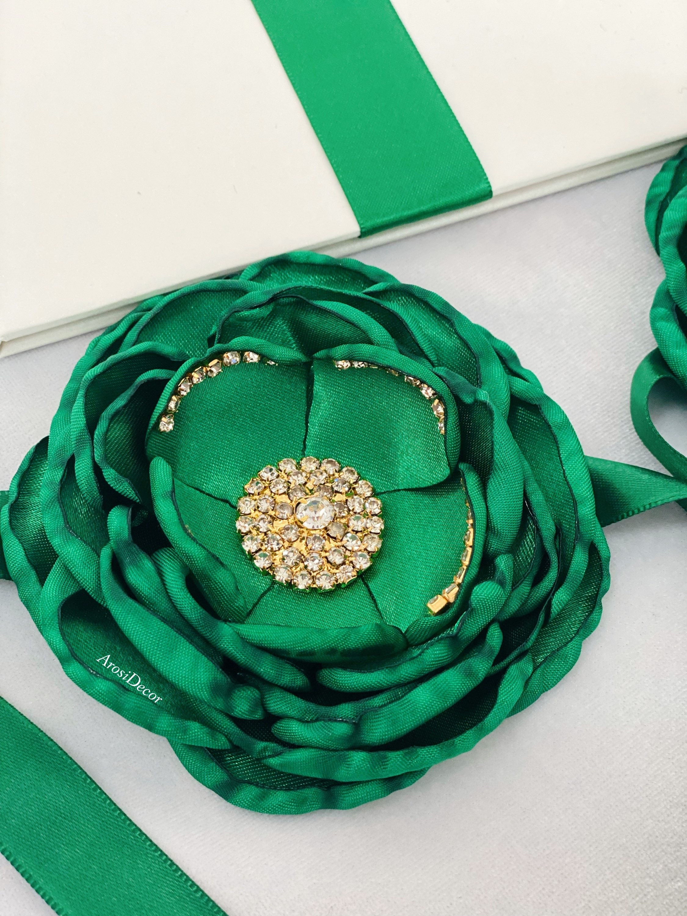 Green Gold Flower Henna Wraps