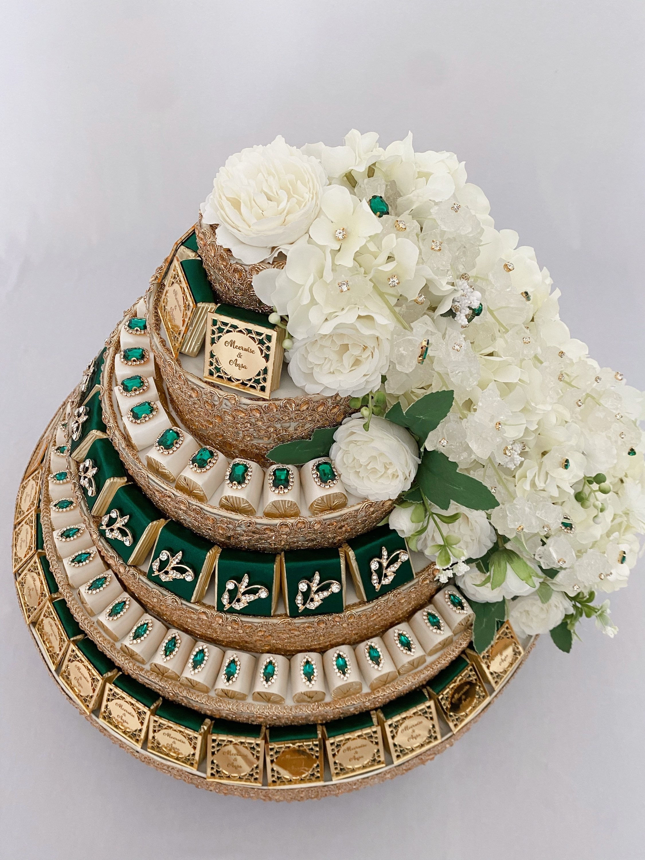 Personalised Green Gold Shirni Tray