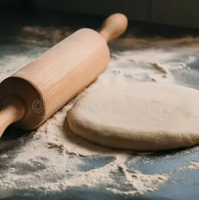 rolling-pin-dough-floured-kitchen-countertop-rolling-pin-rests-next-to-dough-floured-kitchen-surface-ready-336906616.webp