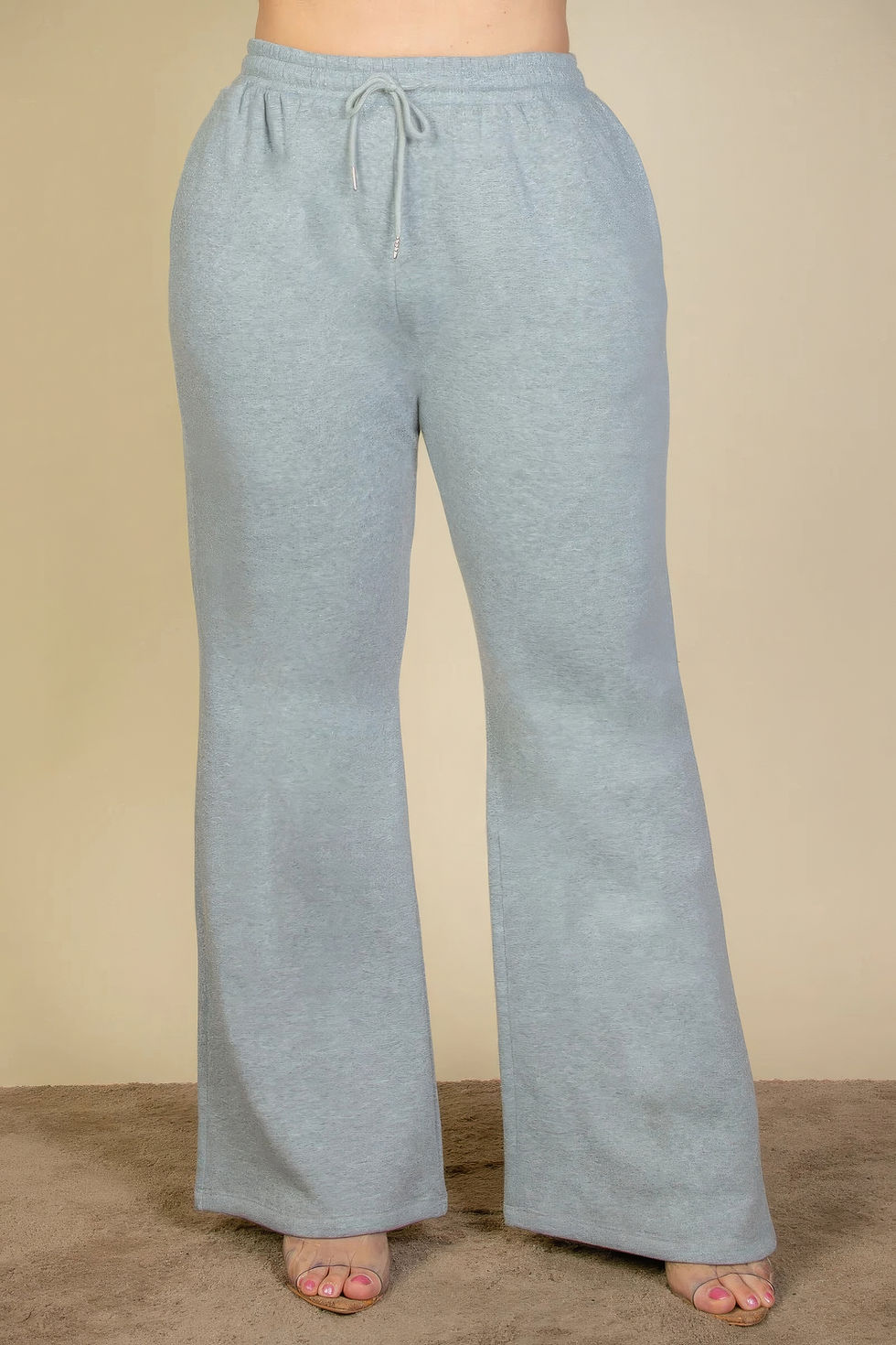 Thumbnail: Plus Size Drawstring Waist Slant Pocket Sweatpants