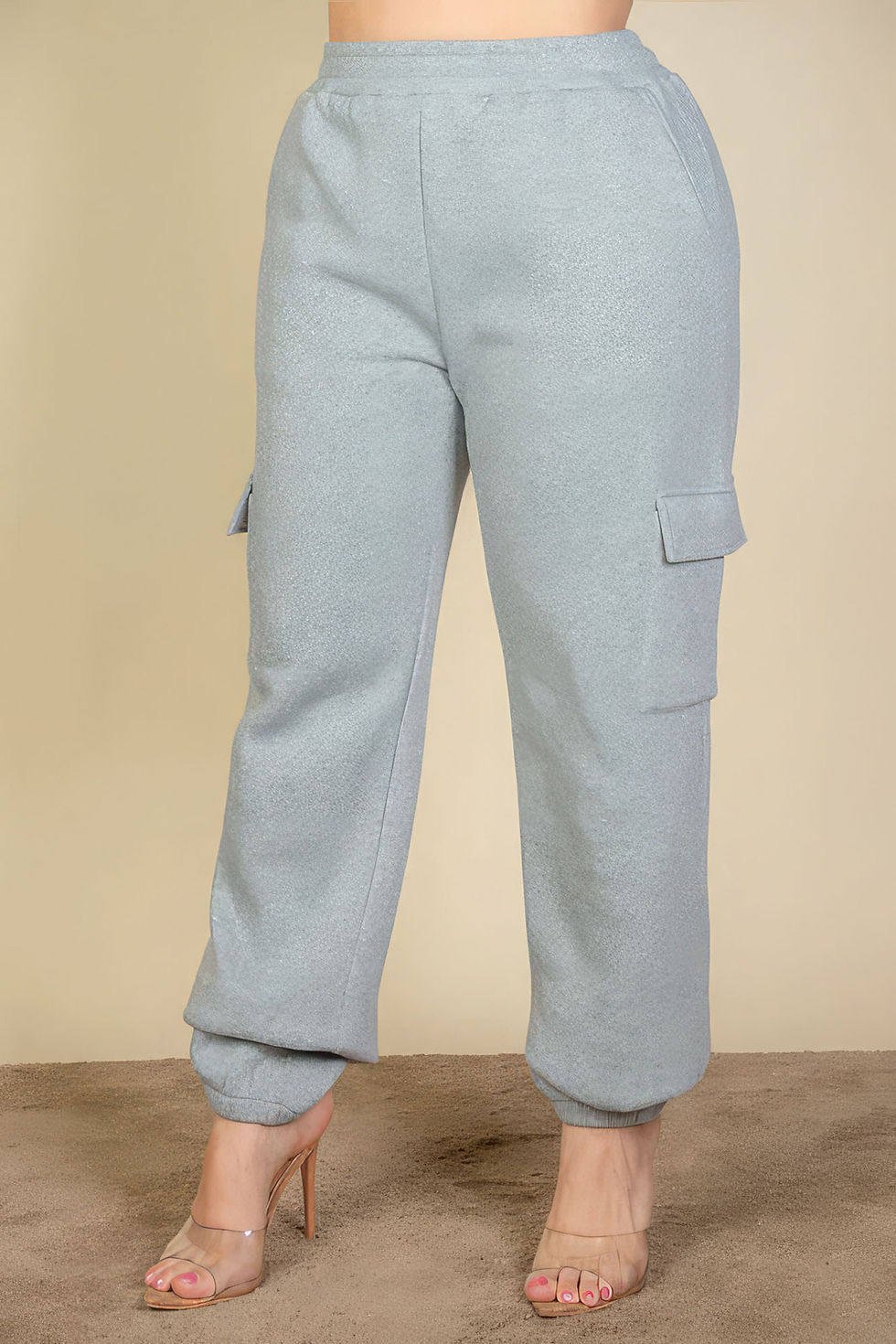 Thumbnail: Plus Size Side Pocket Drawstring Waist Sweatpants