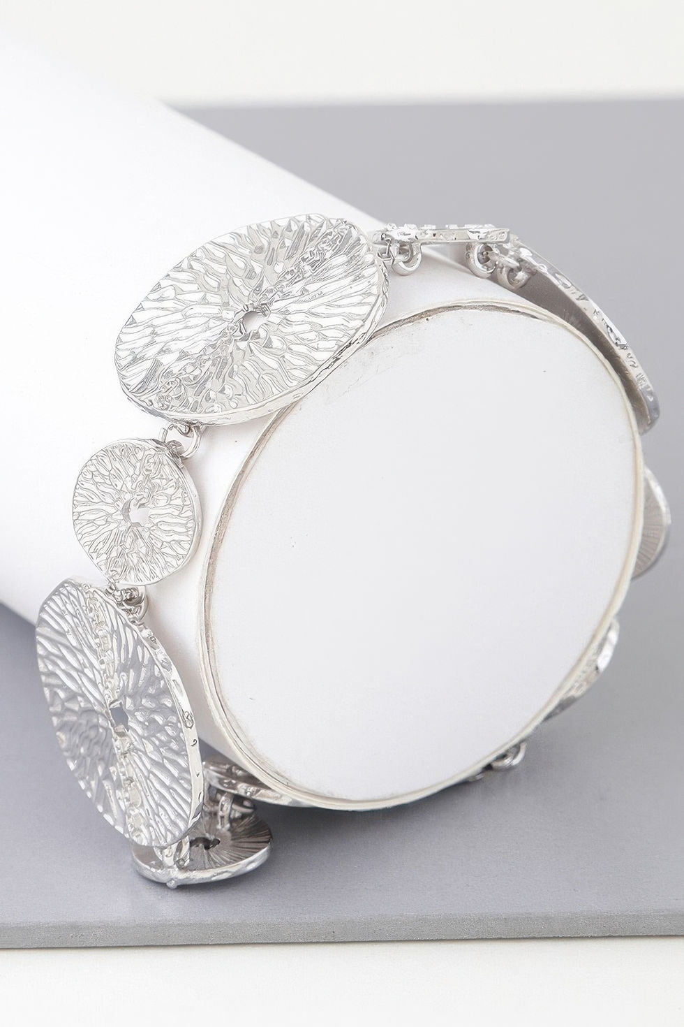 Thumbnail: Multi Hammered Disc Bracelet