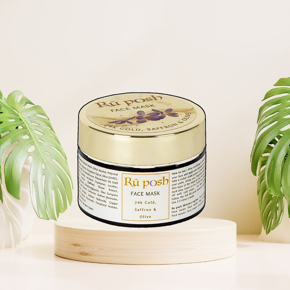 24K Gold, Saffron & Olive Face Mask