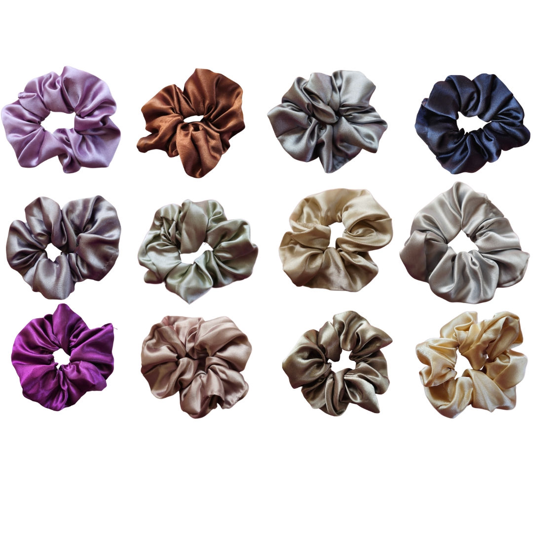 Satin Silk Hair Scrunchies Elastics Ponytail Holder Hair Accessories