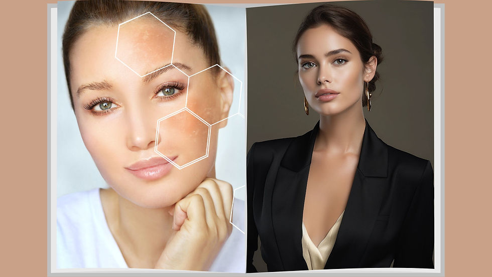 skin comparision with or without suncreen