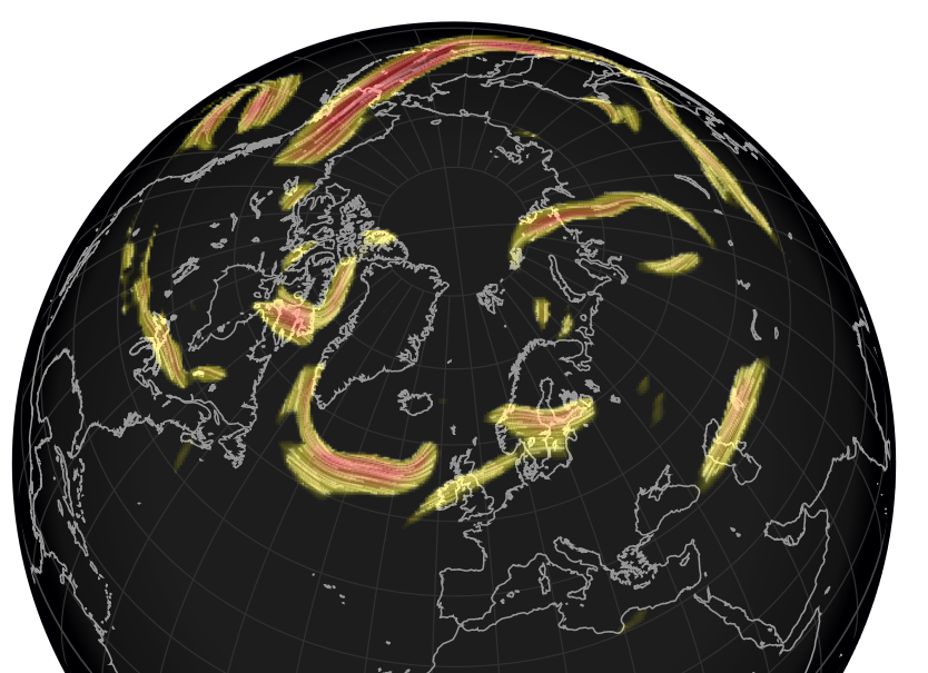 Jet stream map
