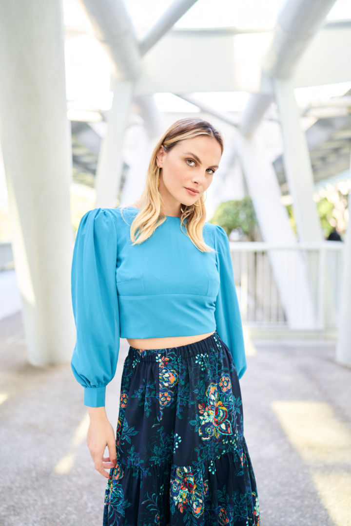 Thumbnail: Peacock Open Back Selfties Top