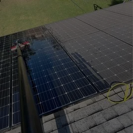 Solar panel cleaning service by Squeaky Squeegers
