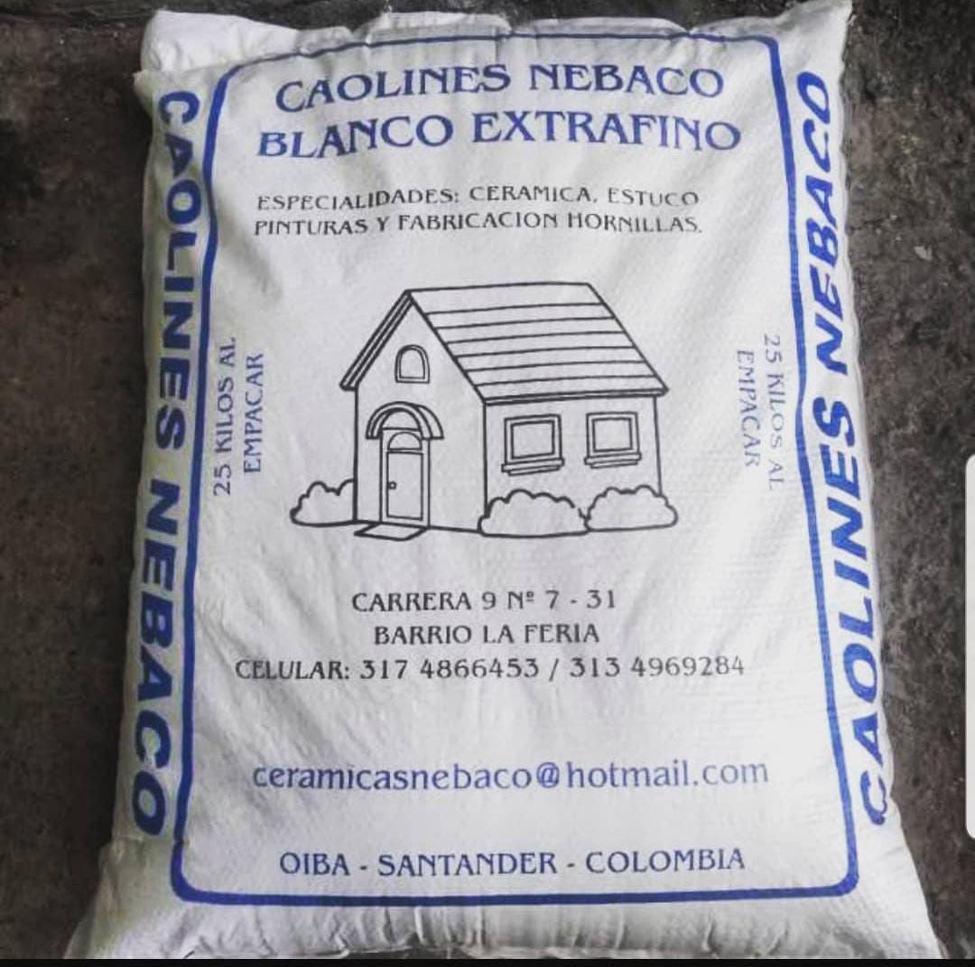 CAOLÍN (Tonelada en pacas de 25Kg)