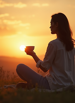 A-serene-scene-featuring-a-person-meditating-with-a-cup-of-tea-at-sunrise-lifestyle-photog